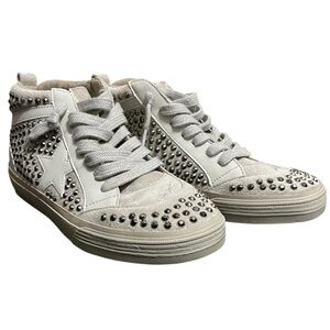 Shu Shop Women’s Severine Mid-Top Studded Sneakers with Star Detail